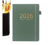 Writing Journal, 2026 Planning Diary 144 Pages, A5 Size Calendar Hardcover for Daily Business Meeting Studies Travel
