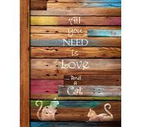 Writing Journal: Gifts or Presents for Cat Lovers; Lined Paper Notebook for Creative Writers or Personal Use (A large SOFTBACK with a PRINTED image of ... Rustic Rainbow range) (Notebooks & Journals)
