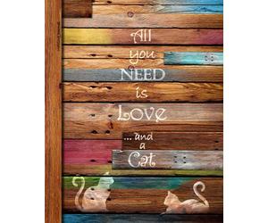 Writing Journal: Gifts or Presents for Cat Lovers; Lined Paper Notebook for Creative Writers or Personal Use (A large SOFTBACK with a PRINTED image of ... Rustic Rainbow range) (Notebooks & Journals)