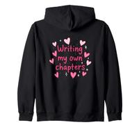 Writing My Own Chapters Pink Quote Girly Feminist Zip Hoodie