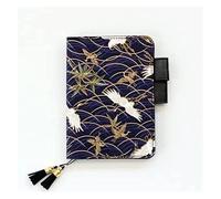 Writing Notebook Notepad Journal Crane Dragon Creativity Pattern Fabric Material Envelope Notebook A5 A6 Grid Blank Line Page Carry Bookmark Strip Design Notepad Work Journal(A6 1,Line core pages)