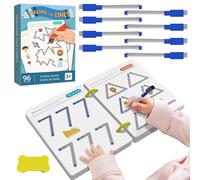 Writing Notebook - Tracking Book | Learning Letters 20x14cm Educational Erasable Notebook with Pens Learning Writing Nursery Hand Coordination Brain Development Kids