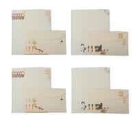 Writing Paper and Envelopes Set,24 Pcs Stationery Papers with 12 PCS Envelops,Cat Themed Letter Design Lined Letter Writing Set,Writing Stationery Paper for Invitation Gifts Greeting Cards.