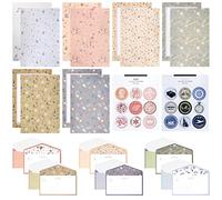 Writing Paper and Envelopes Set, Lined Stationery Letter Writing Paper Set, Including 36 Pcs A5 Stationary Letter, 18 Pcs Envelopes for Home/Office/School/Invitation Gifts