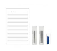 Writing Paper and Pen Set for Enthusiasts and with Smooth Ink (White, 21cm)