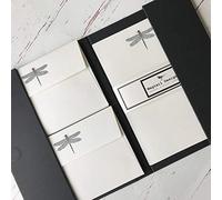 Writing Paper Gift Set with Dragonfly Design from Wagtail Designs in a Lovely Black Writing Case Style Folder (18)