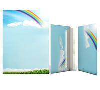 Writing Paper Set "Rainbow" 20 Sheets of A4 + 20 Fully Printed Envelopes DIN Long for Laser/Ink/Copy/Hand