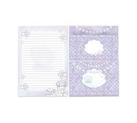 Writing Paper Set Writing Pad for Colouring with Envelope for Girls Kids School Mermaid Purple (1 Pad A5 with 25 Sheets + 15 Matching Printed Envelopes)