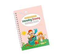 Writing Practice Book with Magical Grooved Tracking Sheet Kid Early Learning Aid for Preschooler Handwriting Practice English Letter Tracing