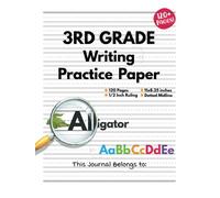 Writing Practice Paper with Dotted Lines for 3rd Grade: 120 Sheets of Lined Handwriting Paper, 1/2 Inch Rule (half) with Center Line, Notebook 11 x 8.25"
