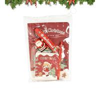 Writing Set for Children, Christmas Cute Notebook with a Pen, Santa Claus Keyring - For Children at Home and School in the Classroom for Learning Notes Writing and for