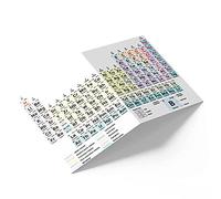 Writing Station Periodic Table Elements Pocket Laminated Card - Chemistry Equations Reference (Full size 6.6 x 4.3 inch, Folded size 3.3 x 4.3 inch)