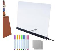 Writing Tablet, Erasable Acrylic Whiteboard with Light - Educational and Entertainment Notepad for Practice Classroom Home Crafts Travel