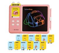 Writing Tablet with Talking Flash Cards, LCD Writing Tablet for Kids | LCD Graphic Tablet with Talking Flash Cards,Chalkboard for 3-8 Years Old Kids with 112 Cards for Home and