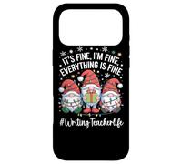 Writing Teacher Gnome Everything Is Fine Funny Christmas Case for iPhone 17 Pro Max