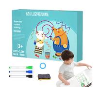 Writing Training Cards | Reusable Erasable Educational Game | Pencil Control Practice Cards for Kindergarten - Mixed Educational Game Home Nursery School
