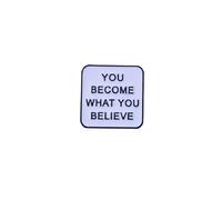 Writing You Become What You Believe Enamel Brooch Lapel Pin Badge Students Fresh Art Enamel Pin Collection Art Brooches for Women Lapel Pins Badge Collar Jewelry