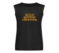 Written and Directed by Quentin Tarantino ny Movies Top Shirt Men's Vests Tank Tops O-Neck 100% Cotton Undershirts Unisex Sleeveless T-Shirt XXL Black