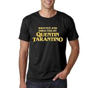 Written and Directed by Quentin Tarantino Unisex T-Shirt, Black and Yellow, Short Sleeve, Black/White, M