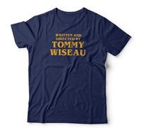 Written and Directed by Tommy Wiseau Unisex T-Shirt - Cult Film Funny Tee - L Navy