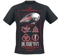 Written Men's Led Zeppelin - UK Tour 1971 T Shirt 3XL Black
