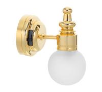 WRITWAA 1:12 Scale Dollhouse Wall Lamp - Miniature Dollhouse Accessories Mini Sconce Light, Gold Vintage Ceiling Light, Victorian Doll House Furniture Decor for Tiny Doll House Scenes Decoration