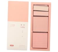 WRITWAA 1 Box Pastel Sticky Tabs Memo Pads for Students and Office Self-adhesive Portable Notes for Planning Organizing Reminders and Page Markers Tear-off No-trace Stickers in Pink