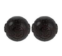 WRITWAA 1 Pair Agarwood Baoding Balls Hand Exercise Balls with Balanced Weight Training and Smooth Surface Finish for Daily Fitness and Relaxation