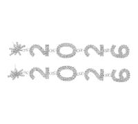 WRITWAA 1 Pair Snowflake Earrings For Women Snowflake Dangle Winter Christmas Number Letter Earrings 2026 New Year Present For Women Silver