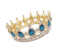 WRITWAA 1 PC Elegant Rhinestone Bridal Hair Crown Graceful Headpiece for Weddings Parties Special Occasions Charming Green Teardrop Design for Brides