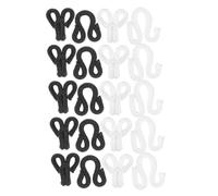 WRITWAA 10 Pairs Metal Hooks and Eyes Closure Sewing Fasteners for Clothing Corsets Skirts Pants Small Black White Decorative Accessories