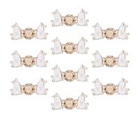 WRITWAA 10 Pairs Vintage Metal Rabbit Buckles Coat Clips Cardigan Closure Hooks Overcoat Connection Fasteners for Sewing and Clothing Repairs