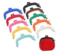 WRITWAA 10 Pcs Curved Plastic Coin Purse Handles Multi-Color Purse Closure Clasps for Handmade Wallets Bag Making and Comfortable Grip Replacement Frames