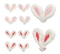 WRITWAA 10 Pcs Fabric Bunny Ears for Dolls and Bags, Finely Handmade and Resistant to Deformation, for Crafts and Events with Adorable Appearance and Charming Design