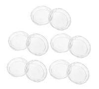 WRITWAA 10 Pcs Round Eyelash Storage Boxes with Thick Transparent Acrylic Plastic Elegant Lash Organizer Cases for Travel and Cosmetic Use Easy Access Lash Holder for Women and Makeup