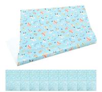 WRITWAA 10 Sheets Floral Wrapping Paper with Cartoon Animal Patterns, Squirrel and Insect Motif, Copperplate Paper Wrap for Birthday and Valentine’s Day Presents, 10Pcs Flower Packaging