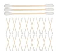 WRITWAA 100 Pcs Dual-ended Design with Wooden Handles, Portable and Makeup and Ear Cleaning Swabs Suitable for Electronics Cleaning