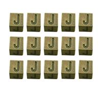 WRITWAA 100PCS Alloy Square Letter Beads Charms Vintage Engraved Pendants for DIY Jewelry Making Accessories Flat Spacer Beads for Bracelet Necklace Craft Projects