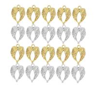 WRITWAA 100pcs Angel Wings Charms for DIY Jewelry Making Lightweight Metal Pendants in Gold and Silver Smooth Edges Compact Wings Charms for Earrings Necklaces Crafts and Decorations