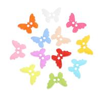 WRITWAA 100pcs Animal Buttons Butterfly Shape Buttons for Colorful Resin Material Enhance Practical Skills Cultivate Creativity for DIY Projects and Decorating Clothes