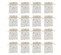 WRITWAA 100pcs Assorted Colour Organza Bags with Star Moon Pattern Drawstring Favor Pouches for Parties and Weddings, Lightweight Cloth Souvenir Bags, Easy to Use Random Color