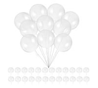 WRITWAA 100pcs Clear Bobo Balloons for Birthday Party Decorations Transparent Stuffing Balloons for Wedding Birthday Party Events Celebrations