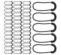 WRITWAA 100pcs Detachable U-Shaped Zipper Cord Pulls Replacement for Jackets Luggage Backpacks Suitcases Black Sturdy Spare Zipper Pull Tabs for Travel Accessories