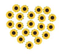 WRITWAA 100pcs Diy Sunflower Paper Flowers Artificial Decorations for Party Decorations