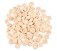 WRITWAA 100pcs Half Wooden Balls Natural No Beads for Crafts DIY Home Decor Rustic Spheres for Art Projects and Educational Activities