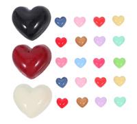 WRITWAA 100pcs Heart Shape Resin Flatback Charms Lightweight and Versatile Use Craft Accessories for Decorations and Valentines Crafts, for Card Making Embellishments and DIY Projects