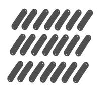 WRITWAA 100pcs Indentation Label Leather Tags Blank Design Reusable Synthetic Pu Leather for Clothing Bag Sewing Patchwork Craft Accessories