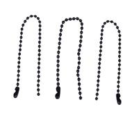 WRITWAA 100pcs Iron Bead Chain Stoving Varnish Circular Ball Chains for DIY Jewelry Making Key Tags Ornaments Adjustable Craft Accessories