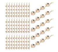 WRITWAA 100pcs Iron Bezel Hair Clips with Strong Hold round Shape, Fits Cabochons, Elegant Style for Craft Supplies and Custom Accessories