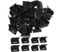 WRITWAA 100Pcs L-Shaped Plastic Edge Corner Guards for Cargo Loads, Black Tie Down Strap Protectors Suitable for Flat Straps Up to 2Cm Width, Shipping and Moving Corner Protectors